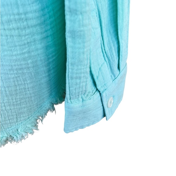 Uncharted Turquoise Hooded Button-Down Shirt - Picture 10 of 11